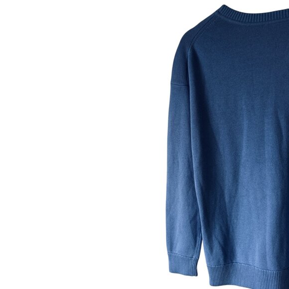 W By Worth Silk Cotton Sweater Sz M Crew Neck Side Zippers Classic Quiet Luxury - Picture 10 of 16